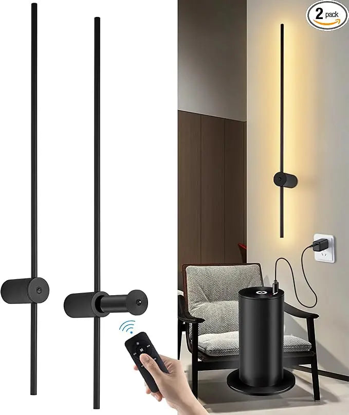 Trådlös Vägglampa med Modern Design – Finns i 60 cm, 80 cm & 100 cm