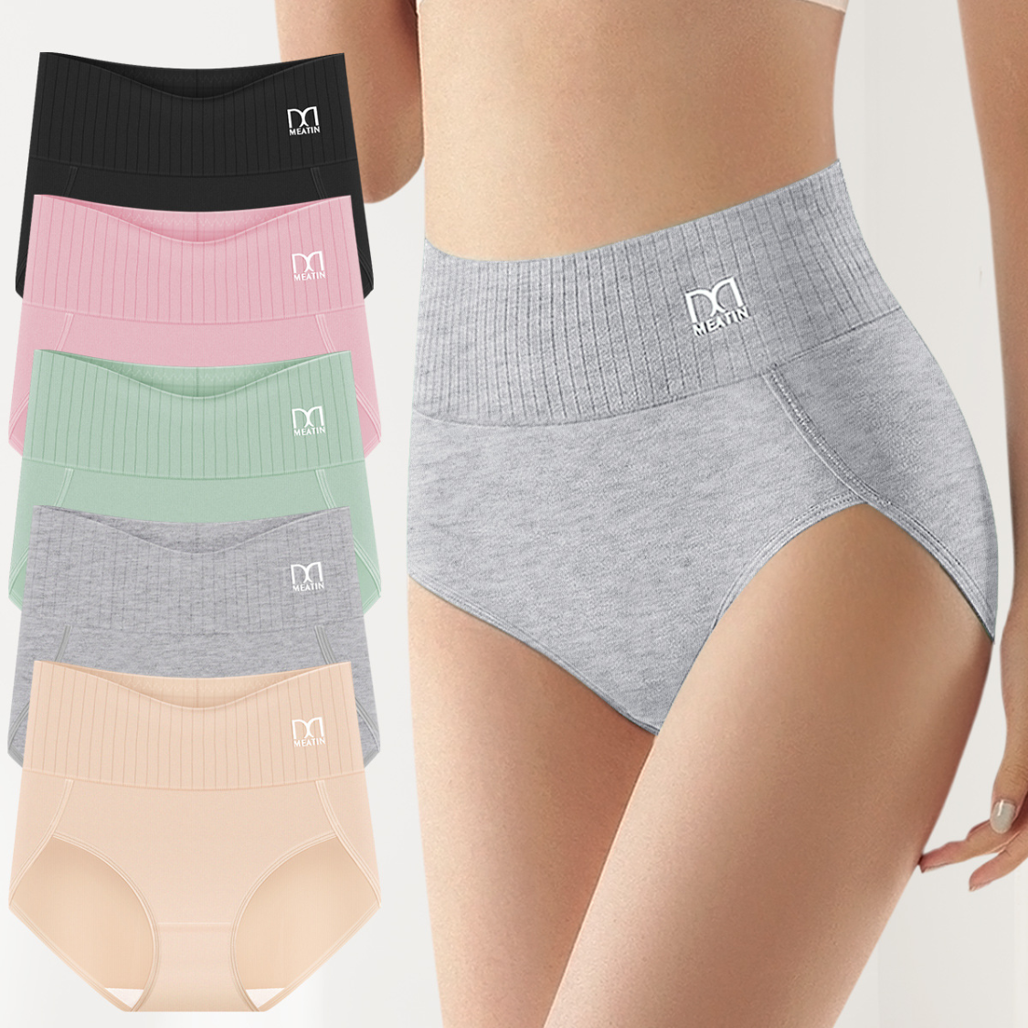 KomfortFit™ | 6-pack Andas & Bekväma Höga Midjetrosor med Magstöd