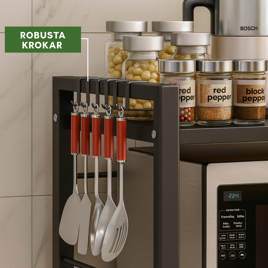 Kitchero™ – Justerbart mikrovågsställ som frigör köksyta
