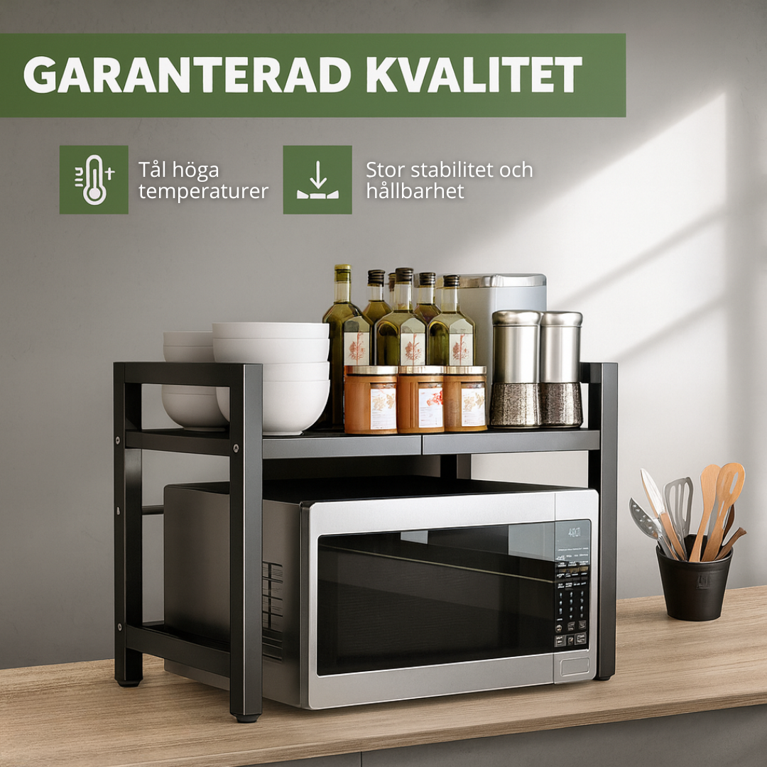 Kitchero™ – Justerbart mikrovågsställ som frigör köksyta