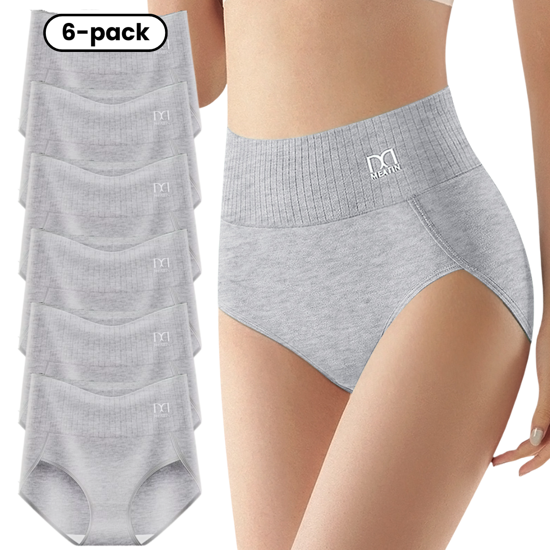 KomfortFit™ | 6-pack Andas & Bekväma Höga Midjetrosor med Magstöd