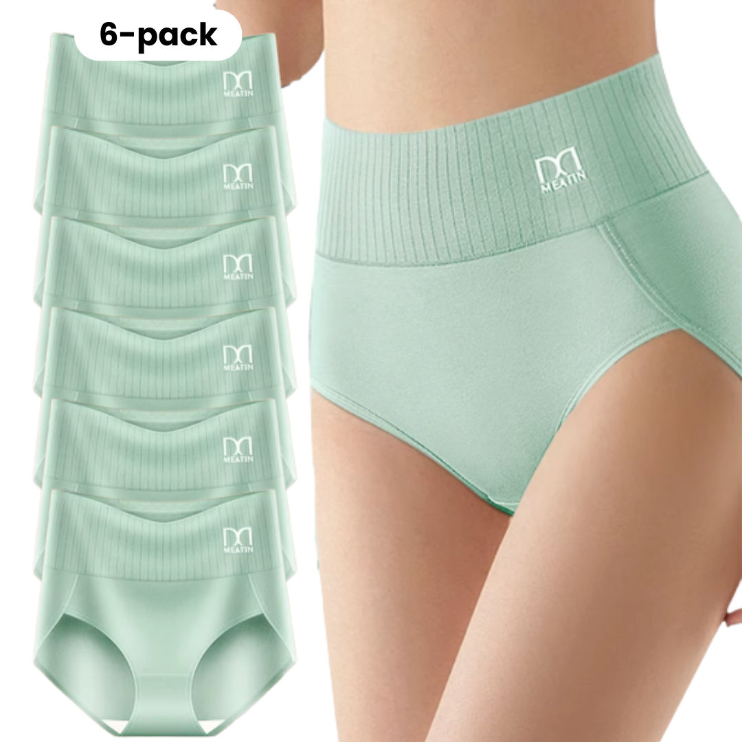 KomfortFit™ | 6-pack Andas & Bekväma Höga Midjetrosor med Magstöd