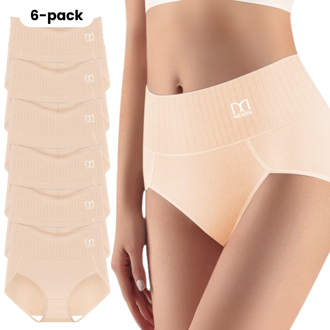 KomfortFit™ | 6-pack Andas & Bekväma Höga Midjetrosor med Magstöd