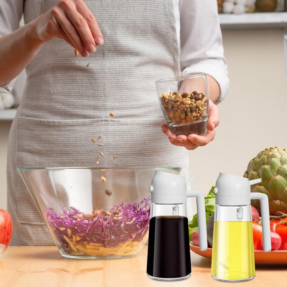 Pulse™ 2-i-1 Oljespruta och Oljedispenser med Dubbla Funktioner, Utan Spill