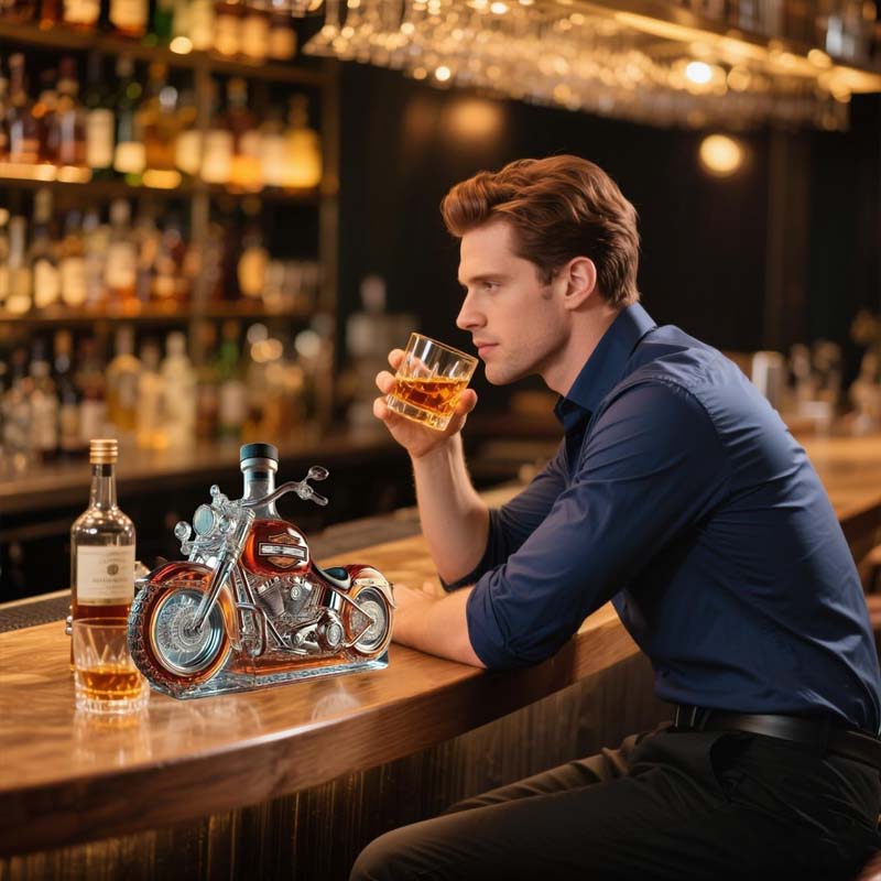 MotoFlaska™ – Rå design möter klassisk whiskytradition.