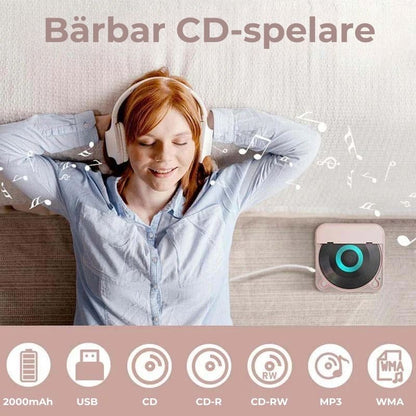 Bärbar CD-spelare med Bluetooth