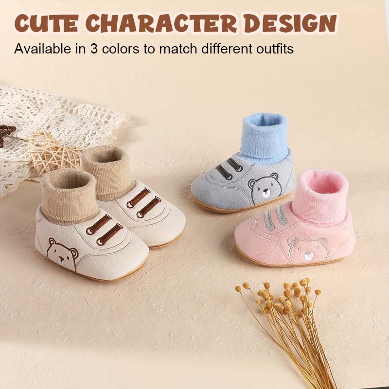 Söt björn första promenadskor Slip-on småbarnsskor