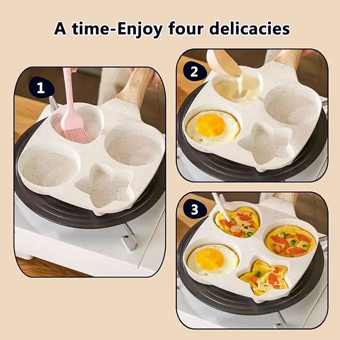 4-i-1 Stekpannan med Nonstick &amp; roliga former