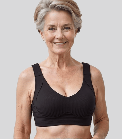 Ribbad push-up-bh med justerbara byglar för kvinnor