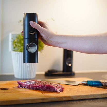 Kryve™ | Lyft din matlagning med detta elektriska salt- och pepparkvarnset—enkel smak inom räckhåll!