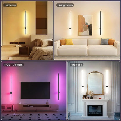 Trådlös Vägglampa med Modern Design – Finns i 60 cm, 80 cm &amp; 100 cm