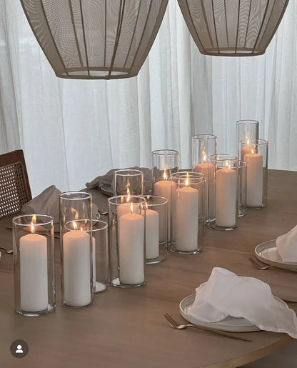 Cylinder Vaser i Glas – 3/6/9-pack