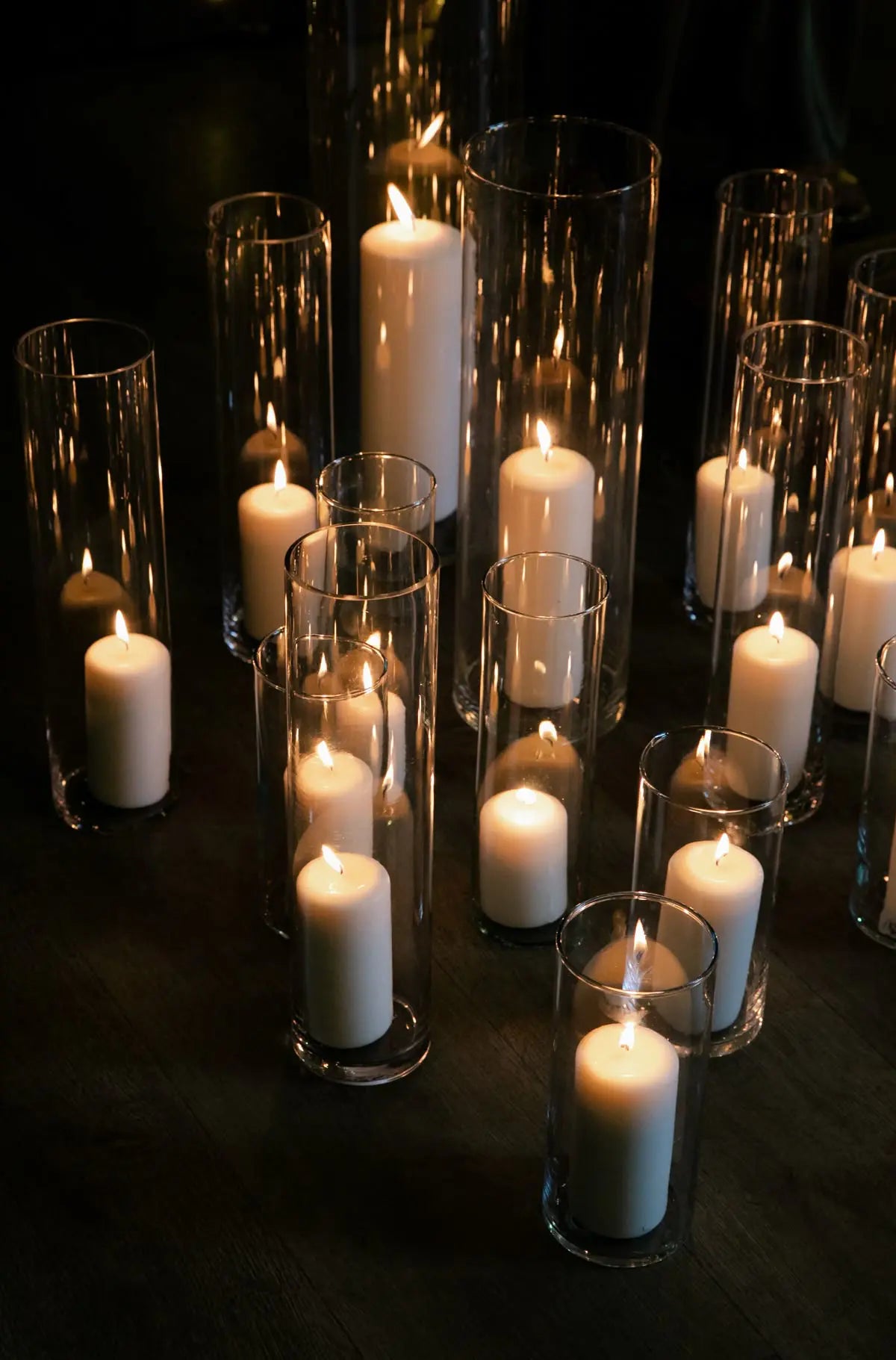 Cylinder Vaser i Glas – 3/6/9-pack