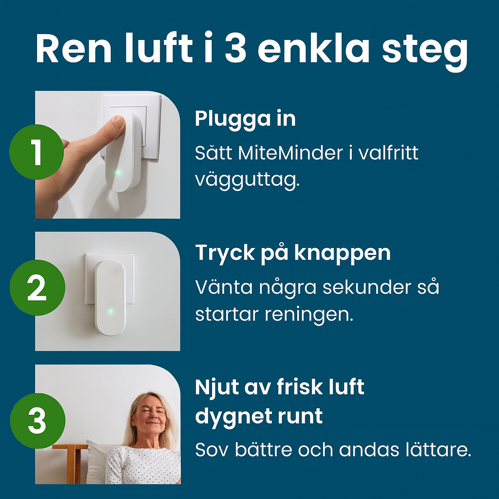 Virelya MiteMinder™: Friskare morgnar & ett hälsosammare hem