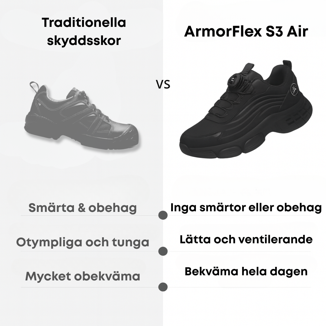 ArmorFlex S3 Air – Ultralätta skyddsskor med stålhätta & vridspänne