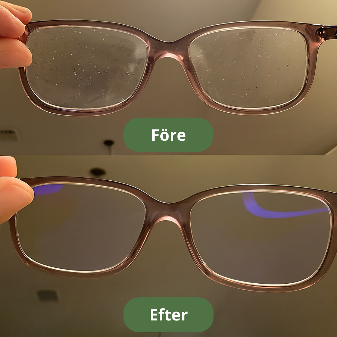 RenGlas™ – Kristallklara glasögon utan putsdukar & ränder