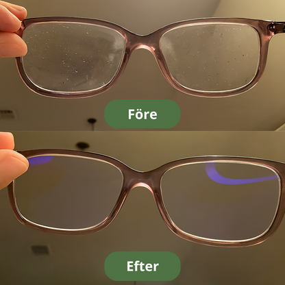 RenGlas™ – Kristallklara glasögon utan putsdukar & ränder