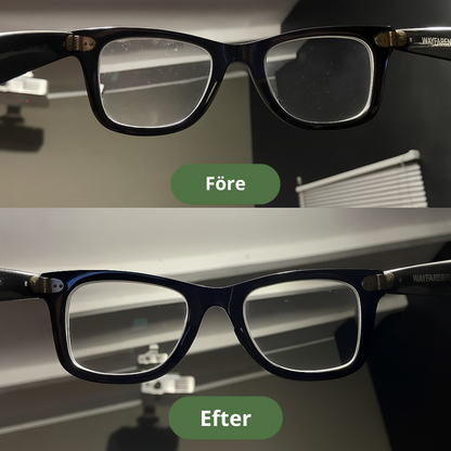 RenGlas™ – Kristallklara glasögon utan putsdukar & ränder