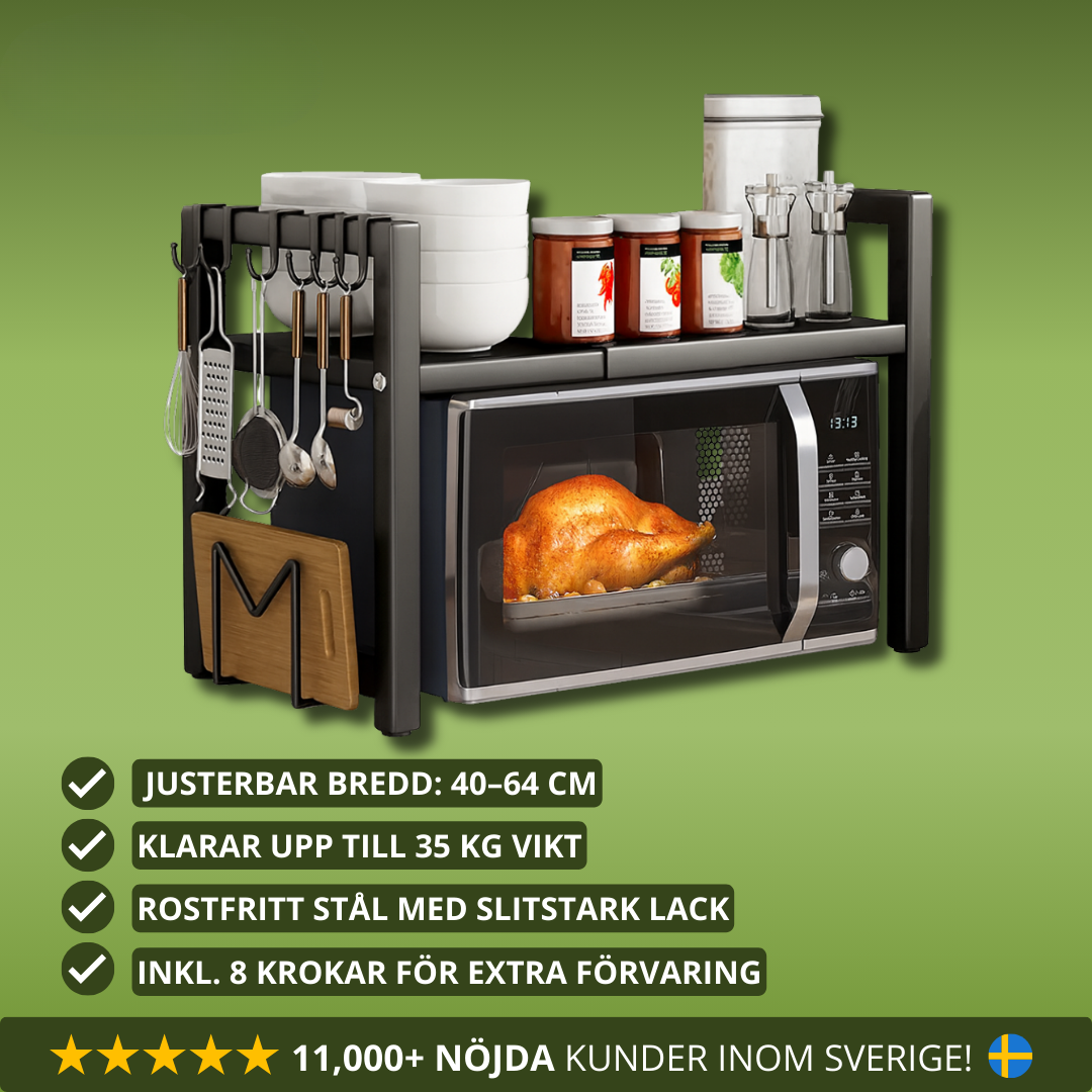 Kitchero™ – Justerbart mikrovågsställ som frigör köksyta