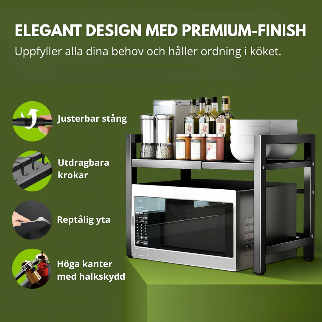 Kitchero™ – Justerbart mikrovågsställ som frigör köksyta
