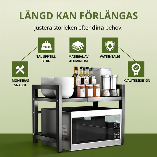 Kitchero™ – Justerbart mikrovågsställ som frigör köksyta