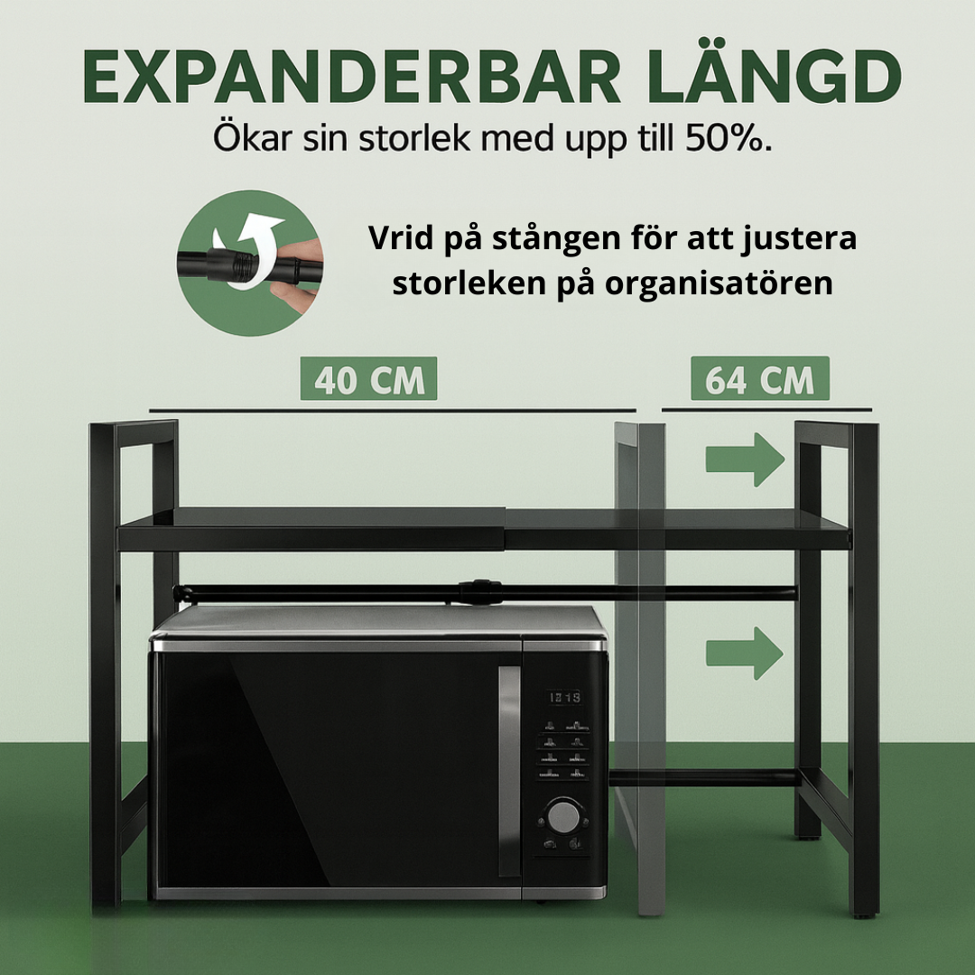 Kitchero™ – Justerbart mikrovågsställ som frigör köksyta