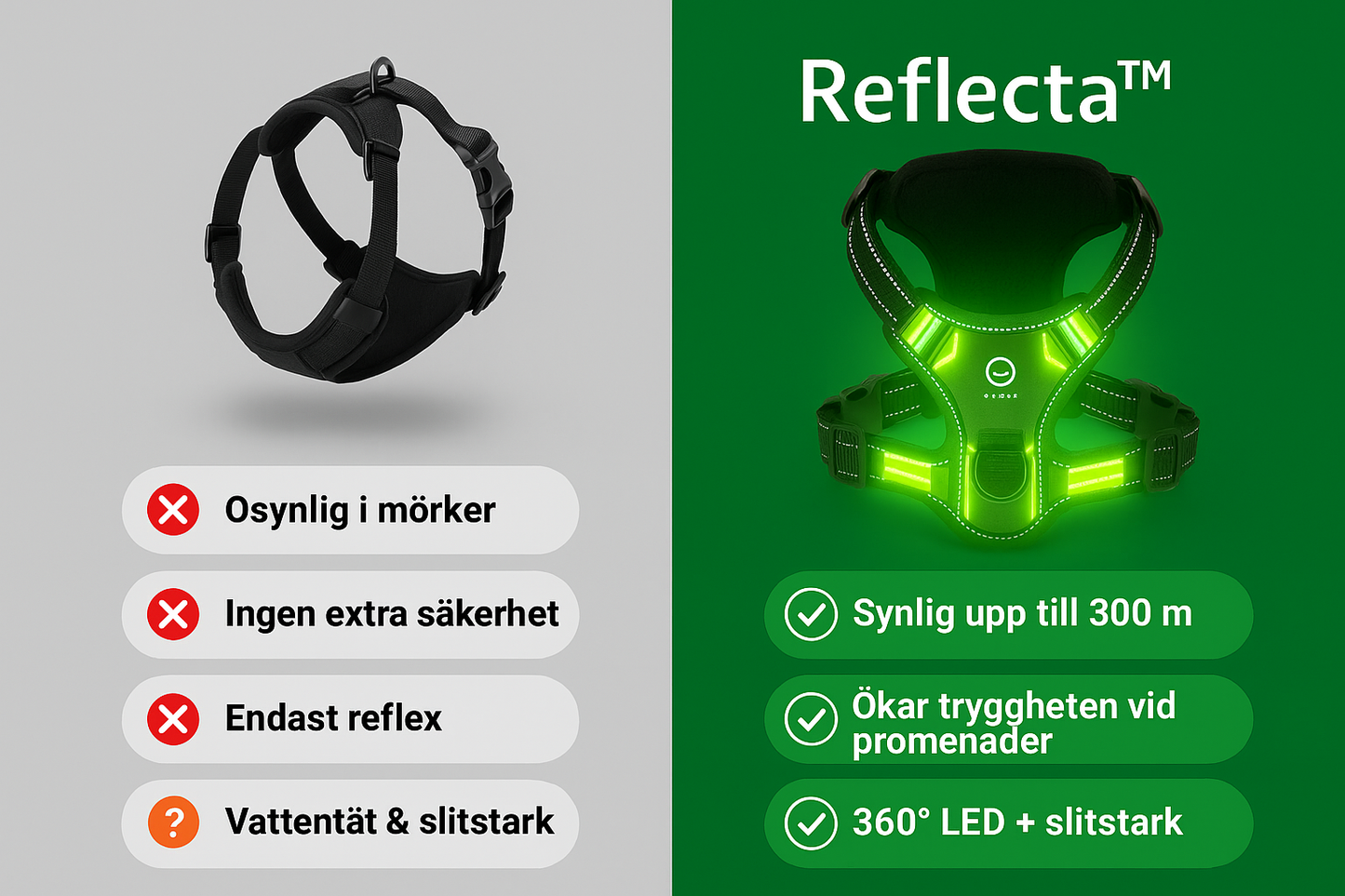 Reflecta™ LED-sele – trygghet, komfort och stil i ett
