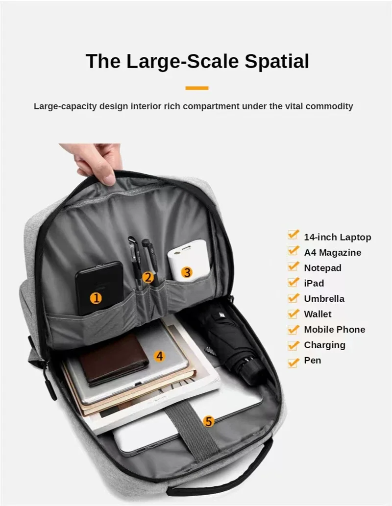 PowerMove™ Ryggsäck för Bärbar Dator | Stor Förvaring, Ladda var som Helst