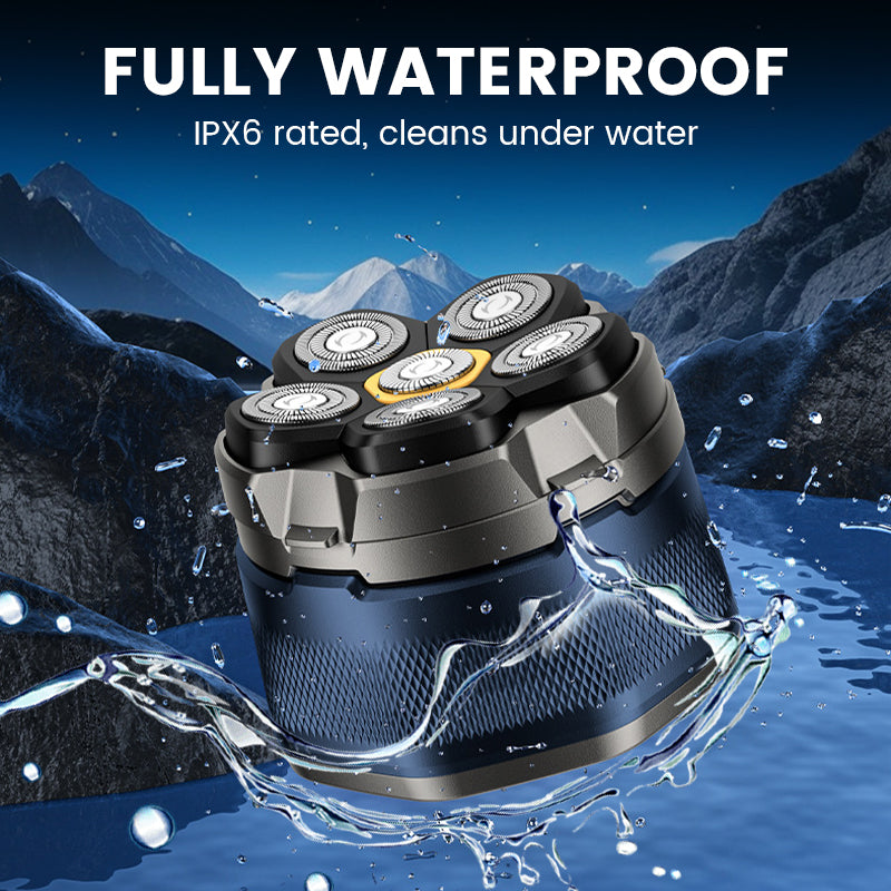 6D vattentät rakapparat för huvudet