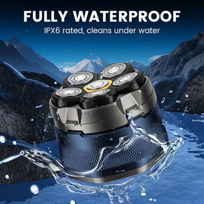 6D vattentät rakapparat för huvudet